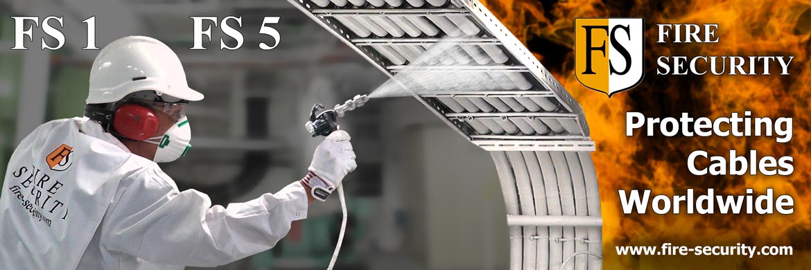 Fire Security does cable fire protection worldwide. We coat electrical cables with our FS 1 and FS 5 fire resistant cable coatings.