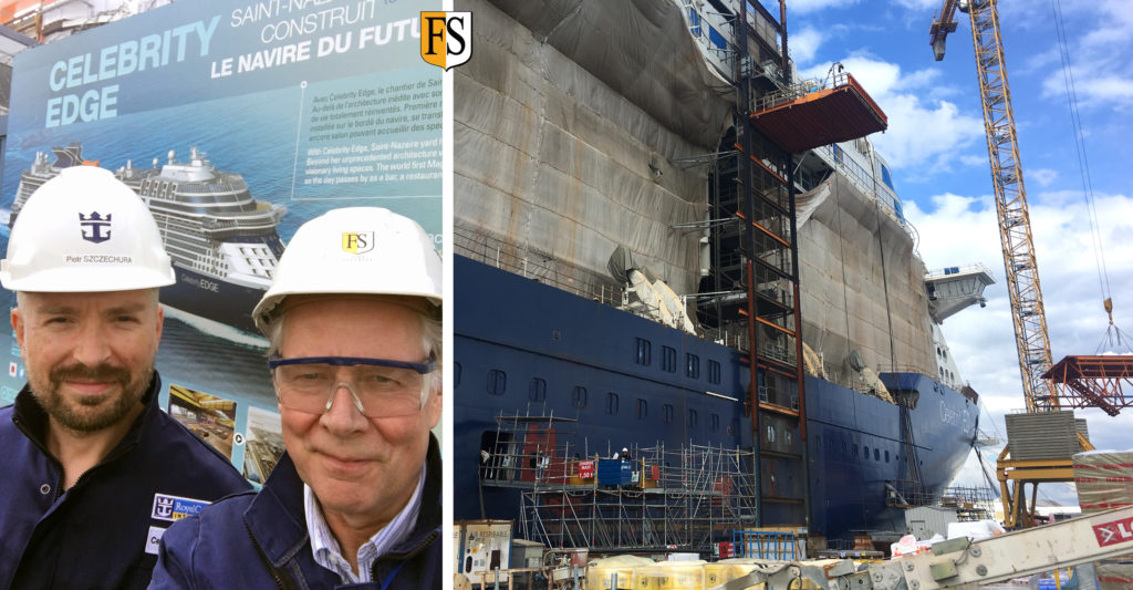 Terje Waage made a survey onboard first ship today in St Nazaire with Piotr Szczechura - Senior Superintendent Electrical RCCL