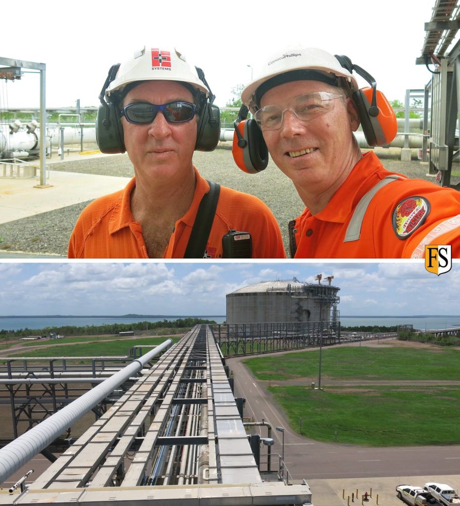 Cable inspection at ConocoPhillips' LNG plant in Darwin Australia